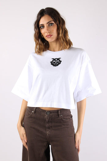 Borghetto T-shirt Logo Texas Bianco/nero - 2
