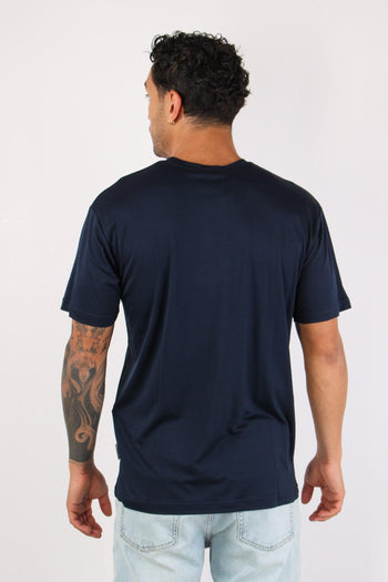 T-shirt Tencel Blu Navy - 4