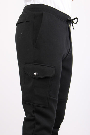 Pantalone Cargo Felpa Polo Black - 7