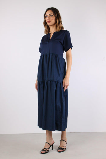 Capsula Abito Maglia Cotone Blu - 4