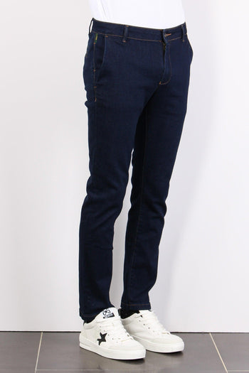 Denim Chino Slim Denim Scuro - 4