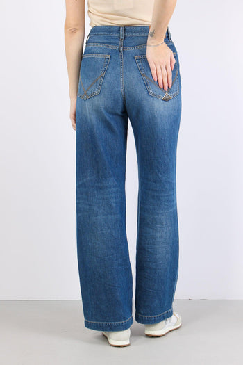 Denim Palazzo Vintage Wash Denim - 4