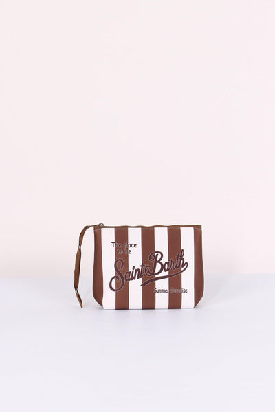 Aline Pochette Righe Moro/bianco