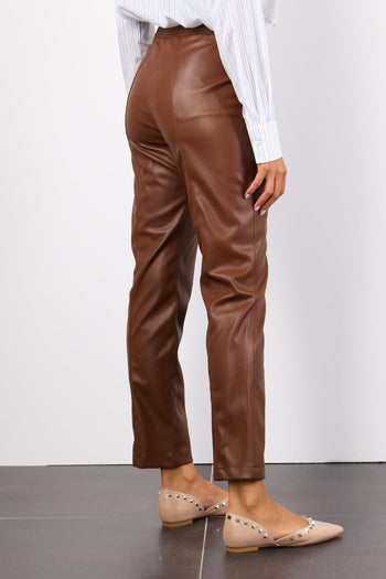 Pantalone Ecopelle Lather Brown - 6