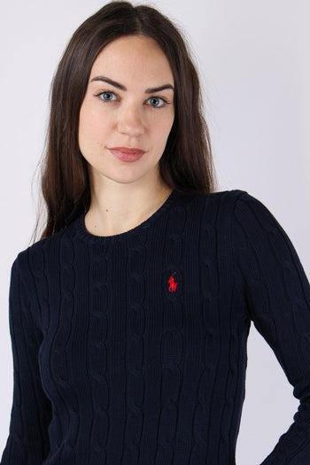 Pullover Girocollo Trecce Hunter Navy - 7