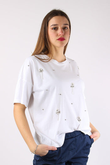 T-shirt Applicazione Fiore Cri Bianco - 6