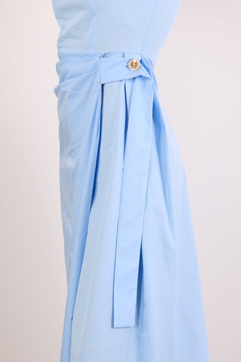Abito Cotone Ripresa Azzurro - 7