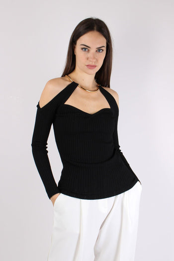 Maglia Oblo Spalle Nero - 2