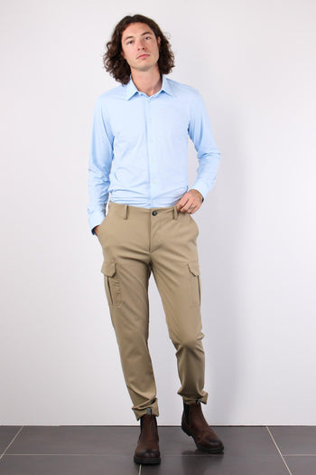 Pantalone Cargo Tessuto Tecnic Tabacco - 4