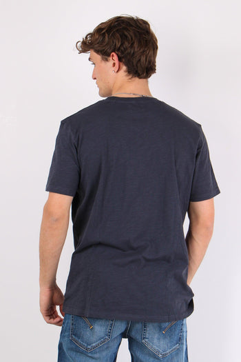 T-shirt Taschino Stampa Etnica Navy - 3