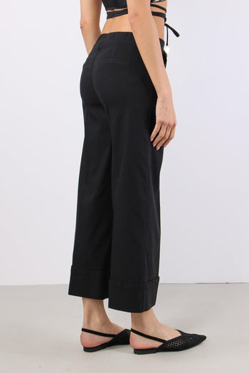 Pantalone Cropped Bengalina Nero - 6