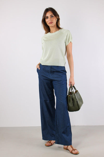 Maglia M/m Filo Cotone Menta