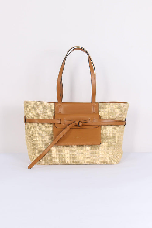 Belty Shopping Rafia Naturale/cuoio
