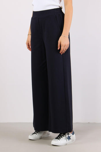 Pantalone Palazzo Gessato Blu - 5