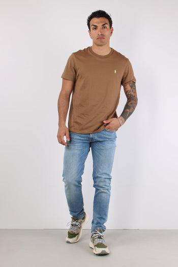 T-shirt Custom Slim Fit Rl Brown - 5