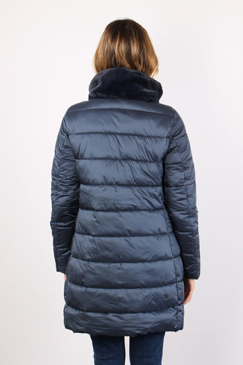 Dalea Cappotto Collo Pellicc Night Blue - 3