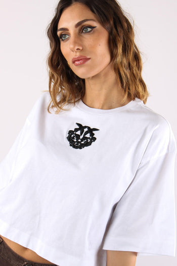 Borghetto T-shirt Logo Texas Bianco/nero - 7
