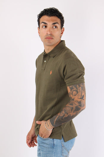 Polo Slim Fit Mesh Canopy Olive - 3