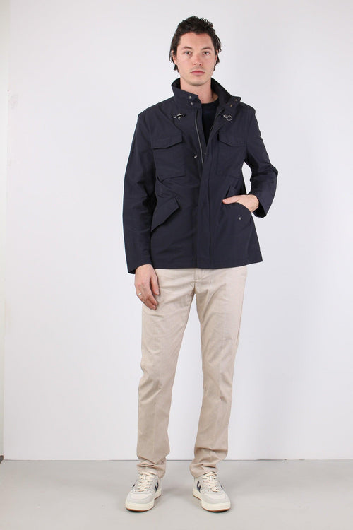 Feel Jacket Nylon Gancio Blu