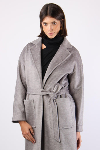 Cappotto Cinturato Cucitura Grigio - 4