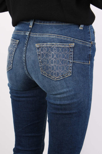 Jeans Divine Tasca Strass Denim Blue Winner - 6