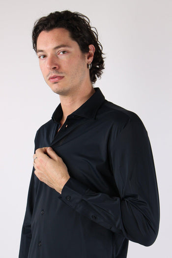 Camicia Tessuto Tecnico Blu Navy - 7