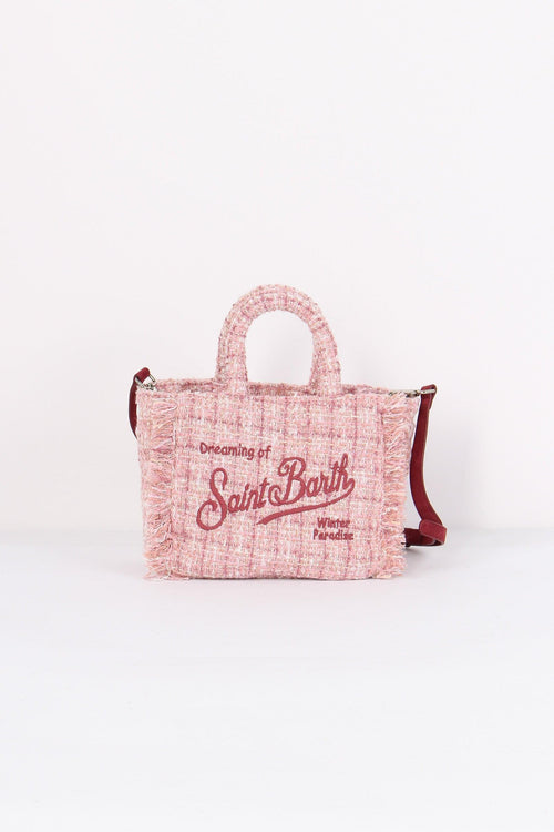 Shopping Mini Scritta Tweed Pink