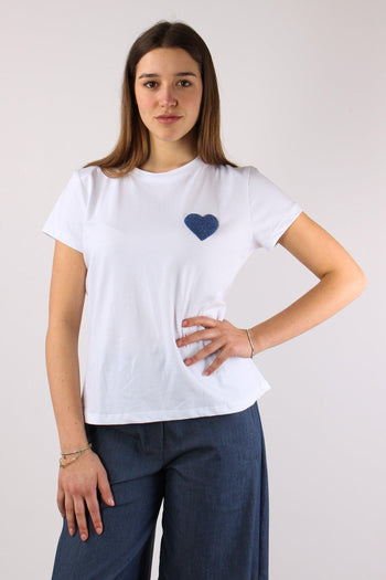 T-shirt Patch Cuore Bianco - 3