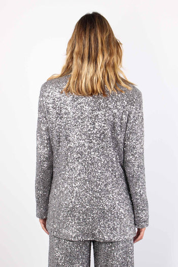 Giacca Paillettes Metal Gray - 3