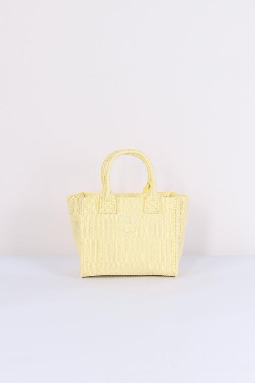 Mini Shopping Beach Rafia Giallo Plastinaca