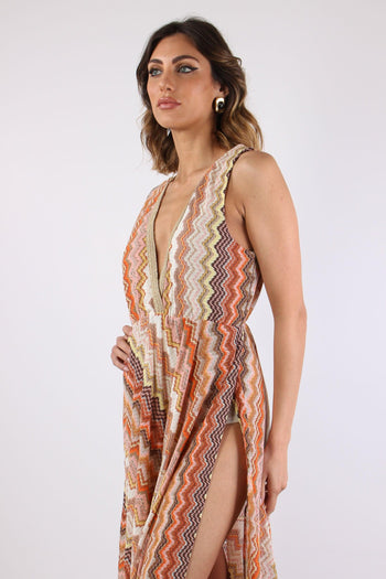 Abito Lungo Jacquard Terra - 9