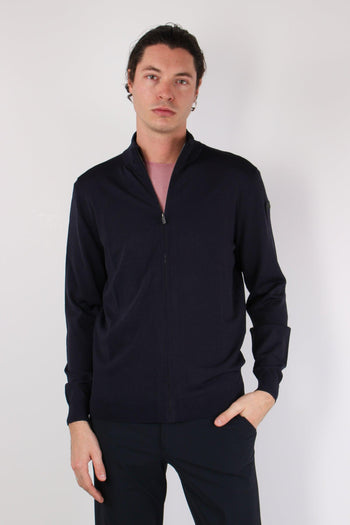 Maglia Full Zip Tessuto Tecnico Blue - 2