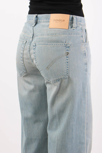 Jacklyn Denim Palazzo Leggero Denim Scuro - 7