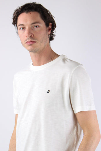 T-shirt Cotone Fiammato Logo Alabastro - 7