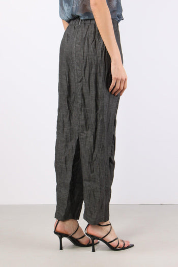 Pantalone Elastico Cuciture Grigio - 6