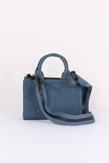 Shopping Mini Canvas Lettering Denim - 3