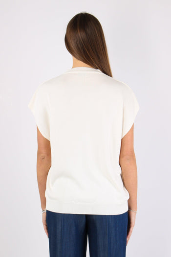 Maglia Manica Scesa Viscosa Latte - 4