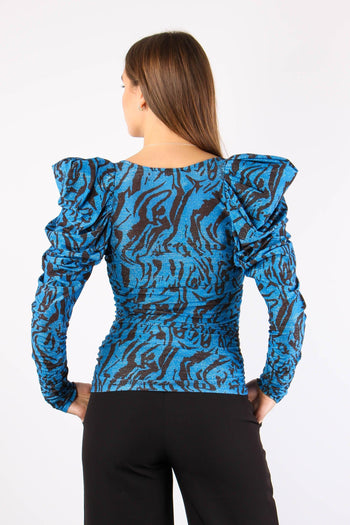 Maglia Arriccio Zebra Lurex Blu Tiger - 4
