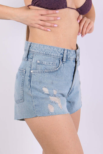 Short Denim Rotture Denim Medio - 7