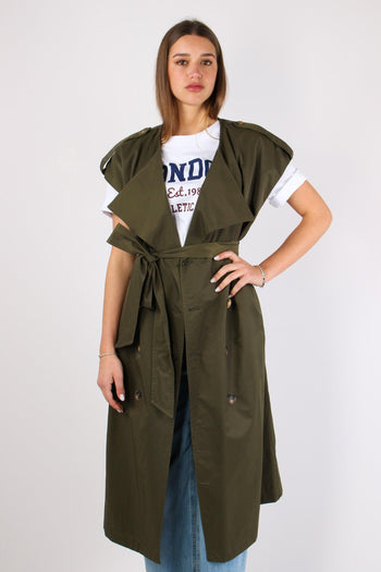 Trench Senza Maniche Militare - 3