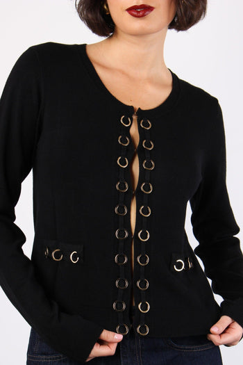 Asia Cardigan Anelli Black - 7