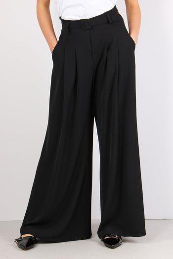 Pantalone Pences Fluido Cintur Nero - 2