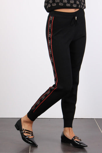 Pantalone Banda Multi Logo Nero/rosegold - 5