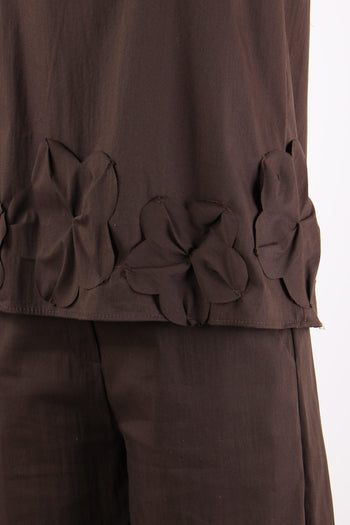 Casacca Fondo Fiori Moro - 8