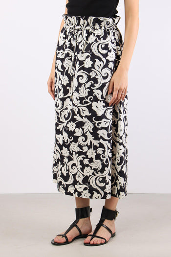 Gonna Lunga Fantasia Black/white - 4