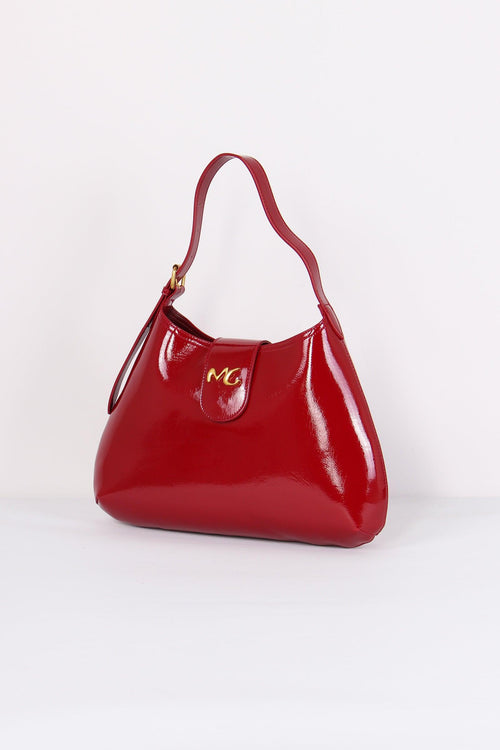 Borsa Mezzaluna Media Vernice Rosso Cheri - 2