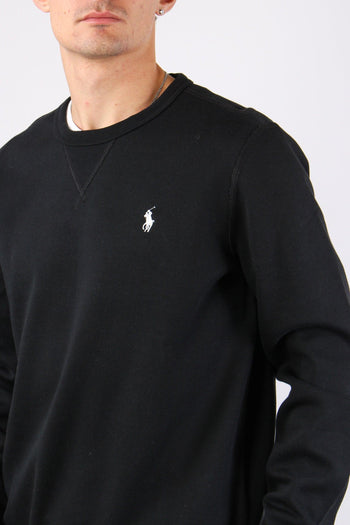 Felpa Girocollo Logo Polo Black/cream - 5