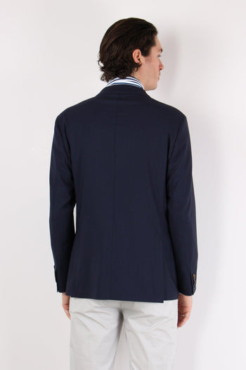 Giacca Monopetto Fresco Lana Blu Navy - 3