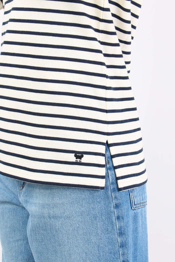 Erasmo Maglia Riga Avorio/blu - 6