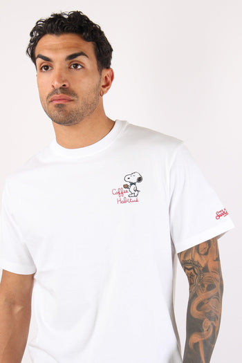 T-shirt Scritta Ricami Snoopy Caffe - 7